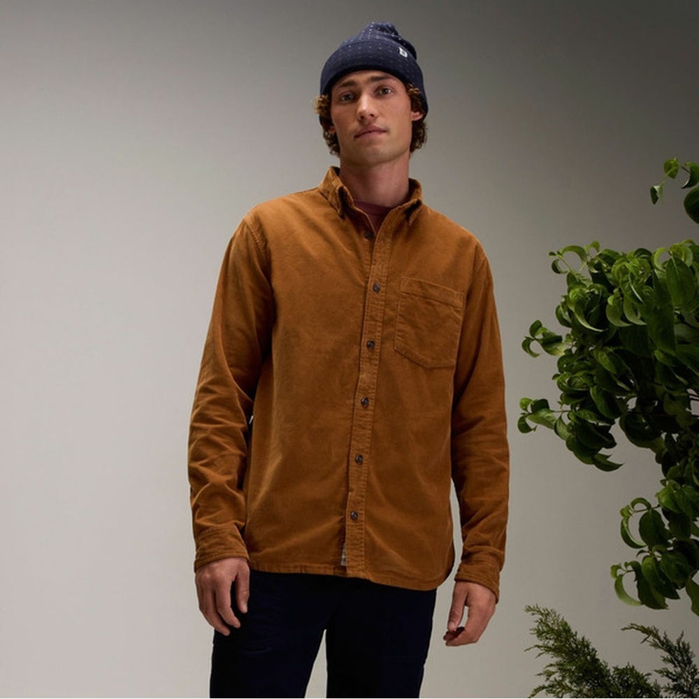 Alpine Design Men's Brown Corduroy Shirt - NWT